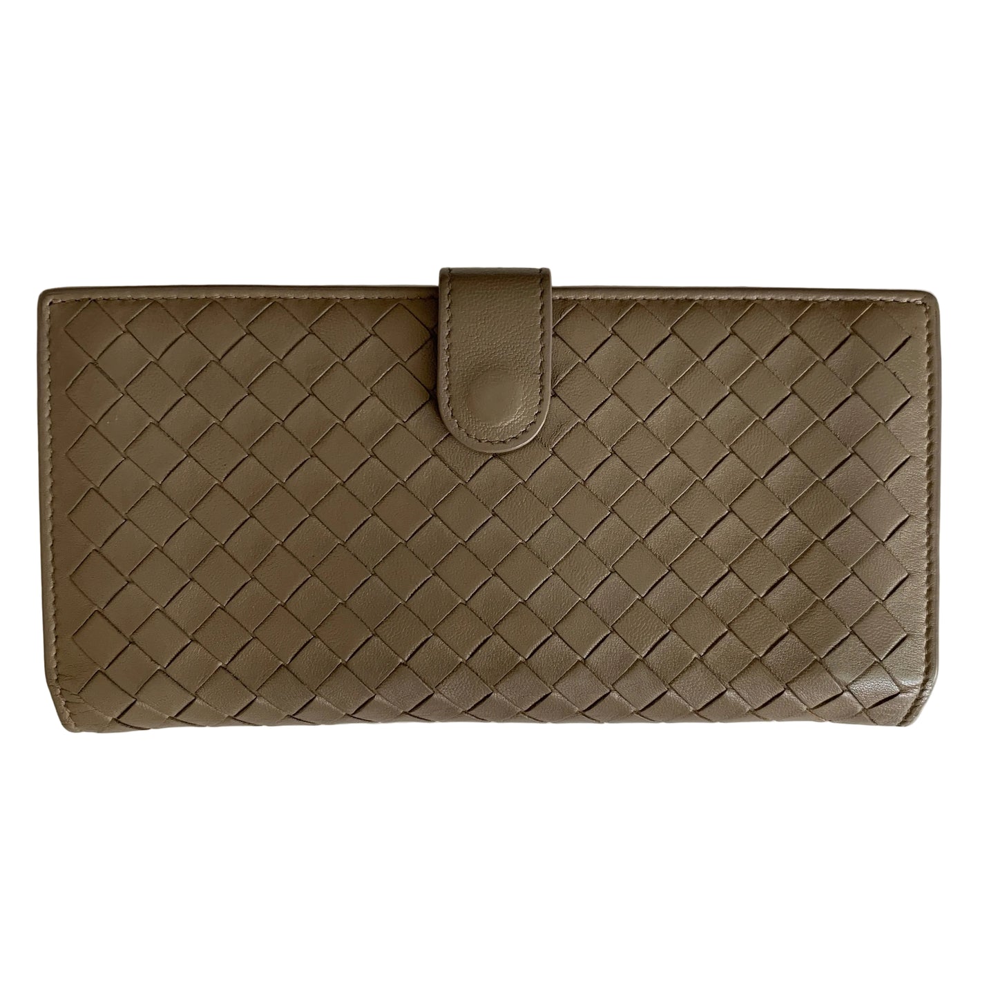 Bottega Veneta intrecciata gray leather long wallet authentic with COA box 7.5x4