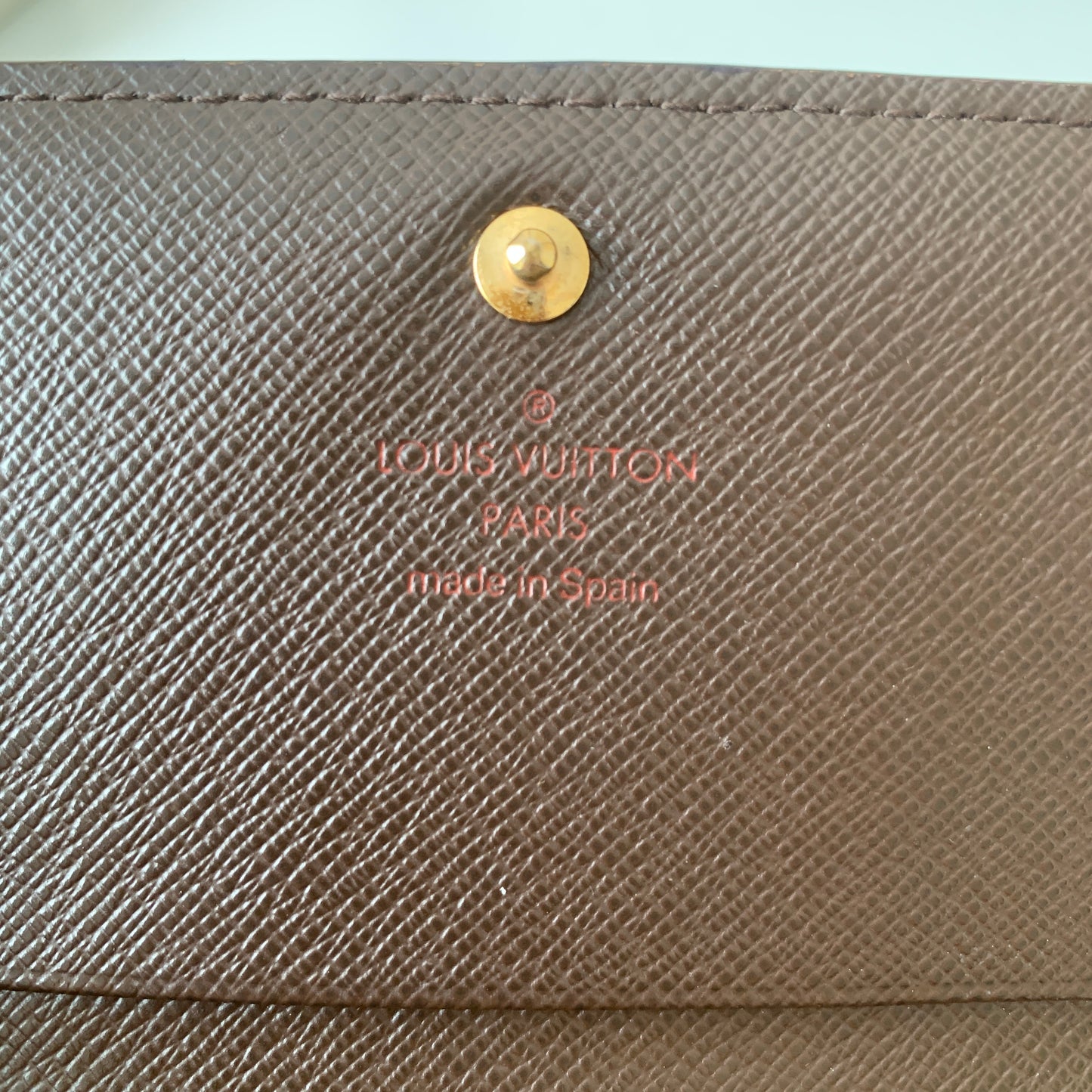Louis Vuitton brown damier ebene Wallet Mc3098 authentic with COA