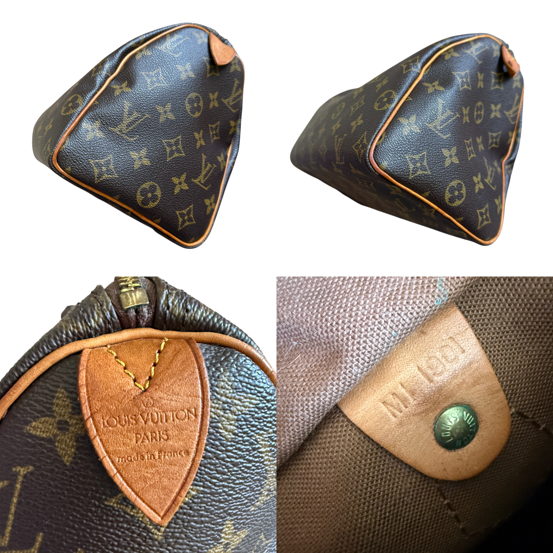 Louis Vuitton monogram speedy 25 bag MI1901 authentic with COA