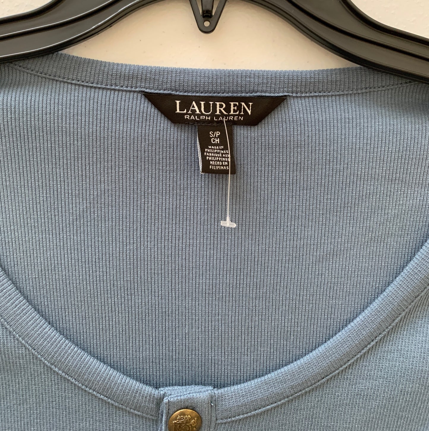 Lauren Ralph Lauren Women’s NWOT Blue long Sleeve waffle knit dress size Small