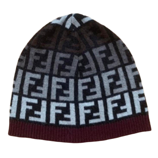 Authentic Fendi monogram women’s wool and cashmere hat like new
