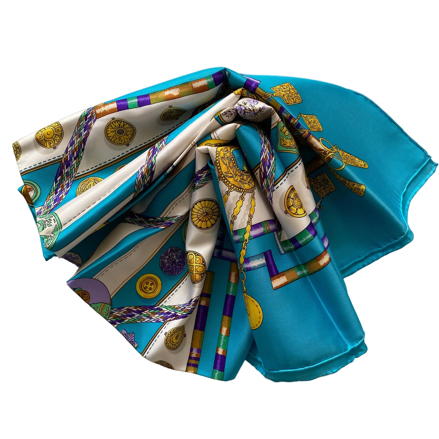 Hermes carre 90 large silk square scarf Authentic with coa 35 inch