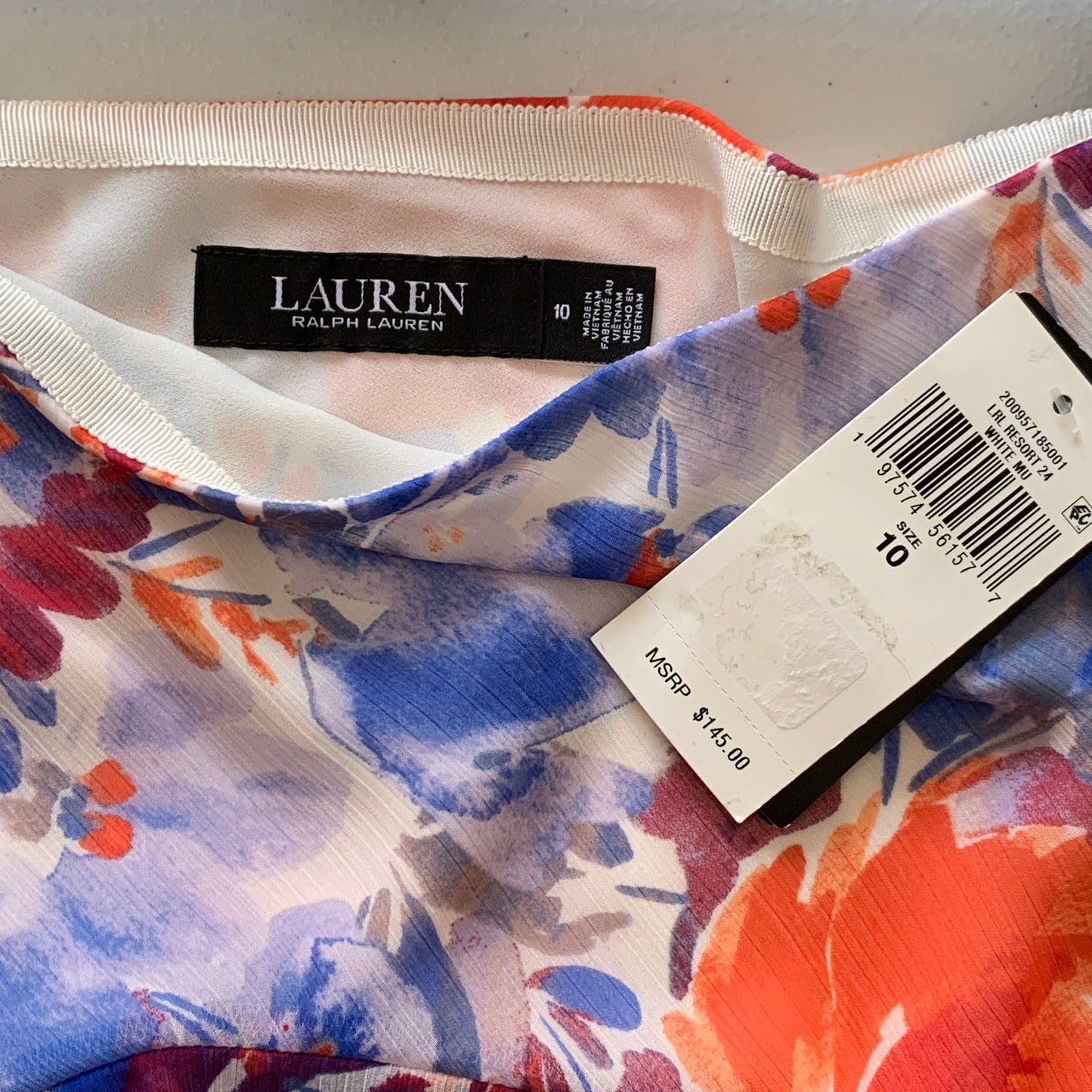 Lauren Ralph Lauren Women’s NWT white Multicolor skirt size 10