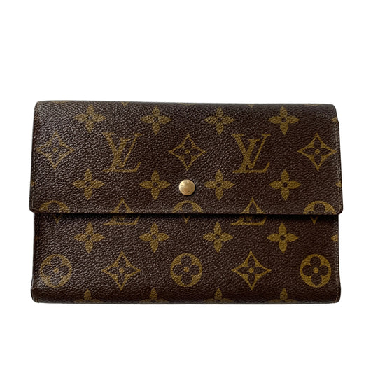 Louis Vuitton brown monogram wallet 8912 AN authentic with COA