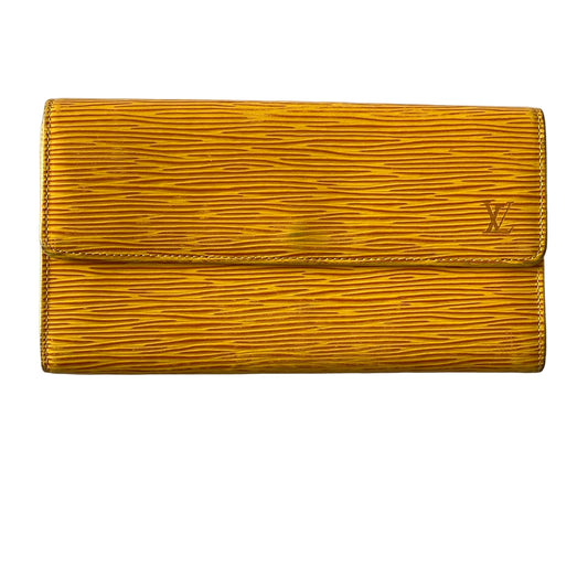 Louis Vuitton yellow Epi leather long wallet CA0944 Authentic with coa