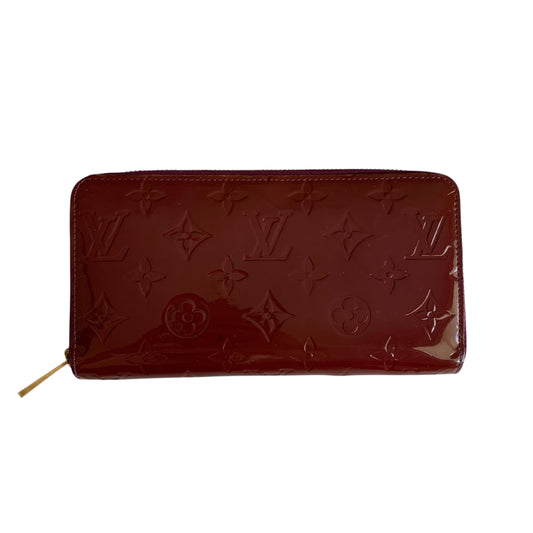 Louis Vuitton monogram burgundy vernis long wallet CA1024 authentic with COA box