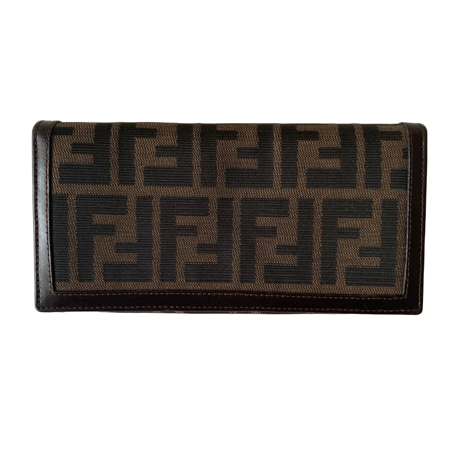 Fendi zucca monogram long wallet authentic with COA and box