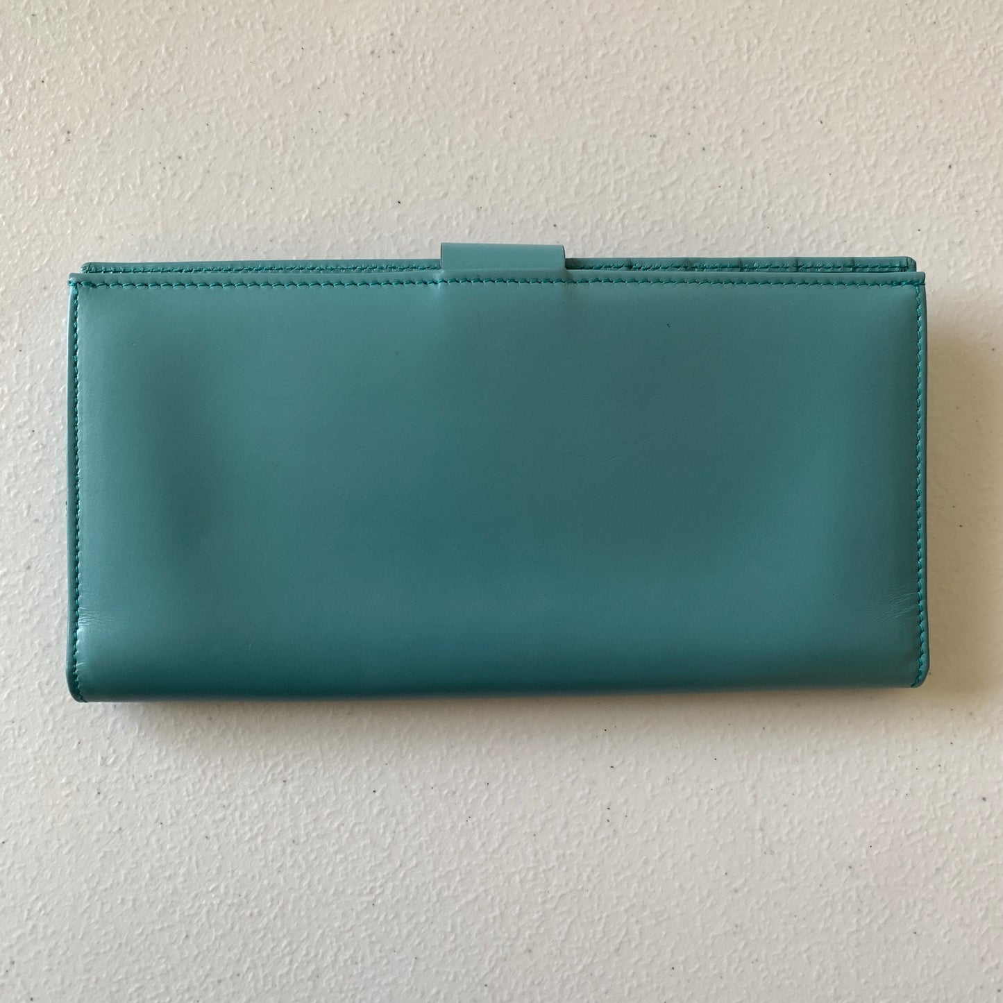 Ferragamo blue leather long wallet Authentic with COA