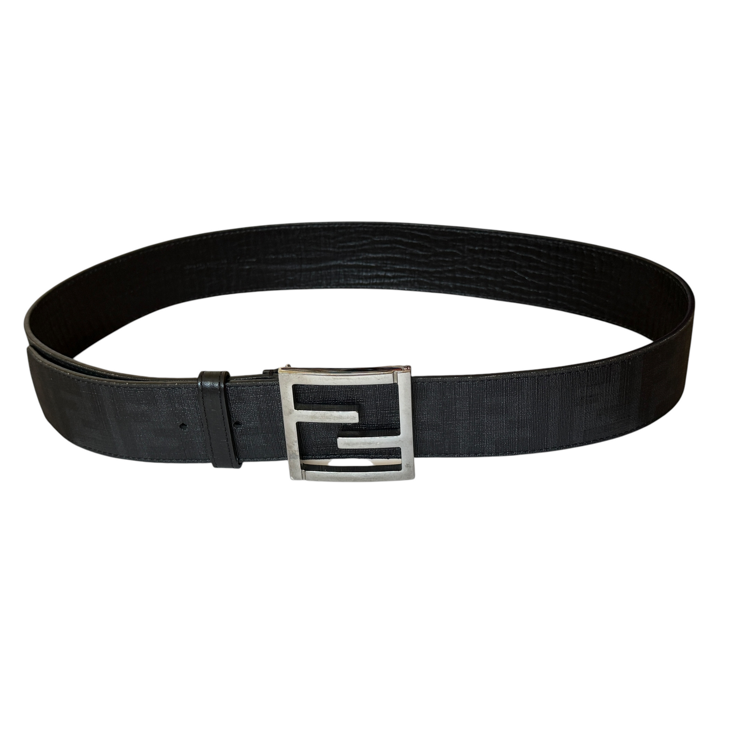 Fendi black FF monogram unisex belt 90 cm 36 inch authentic with COA