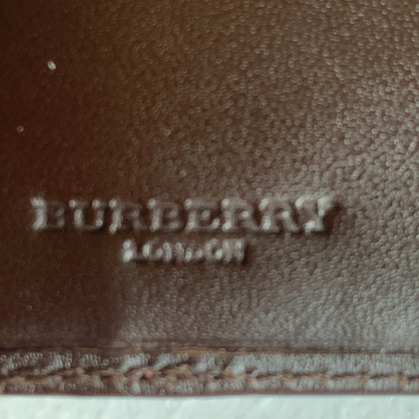 Burberry classic check brown leather card holder wallet authentic with COA