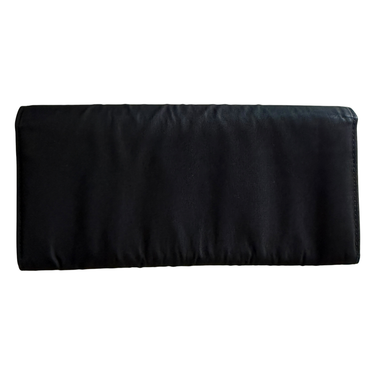 Prada triangle logo nylon long wallet Authentic with COA 7.4x3.7