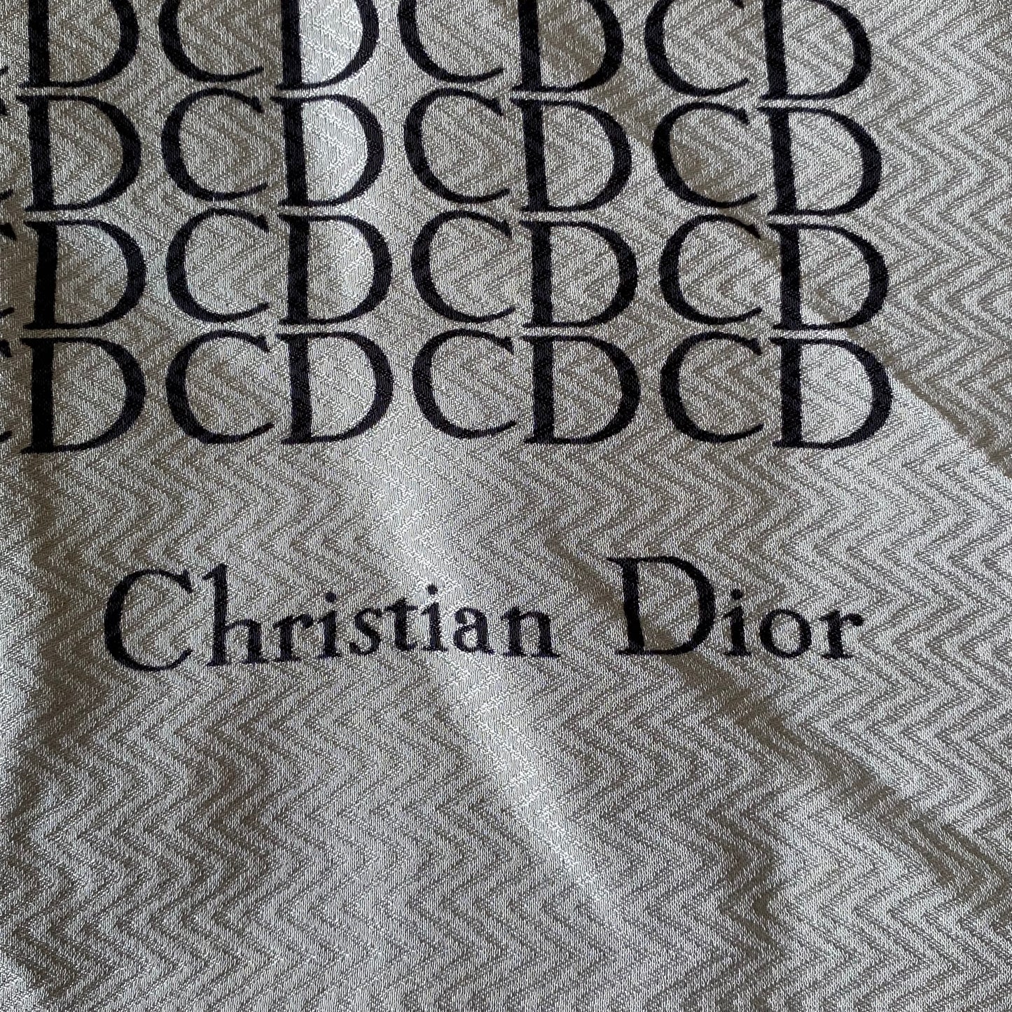 Dior CD logo large silk scarf Authentic with COA 30 inch