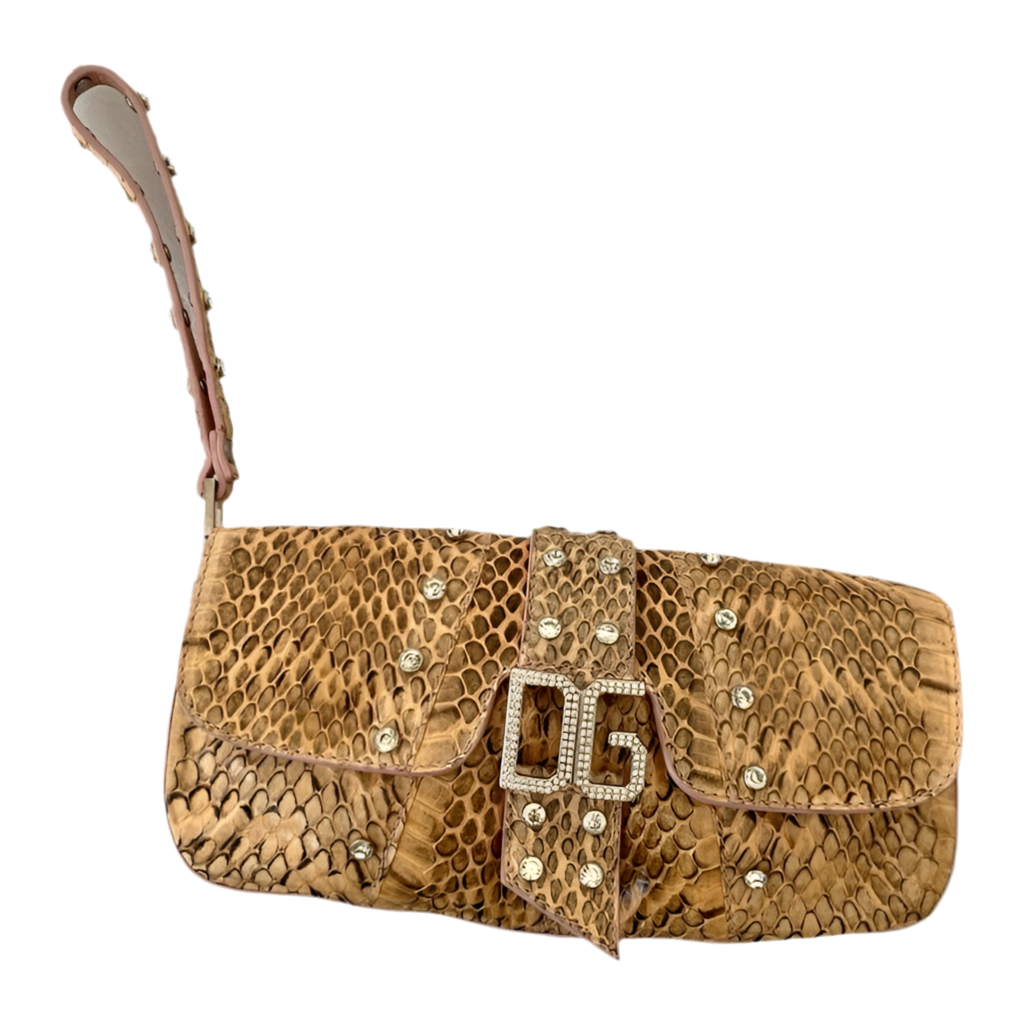 Authentic rare Dolce & Gabbana snakeskin clutch bag