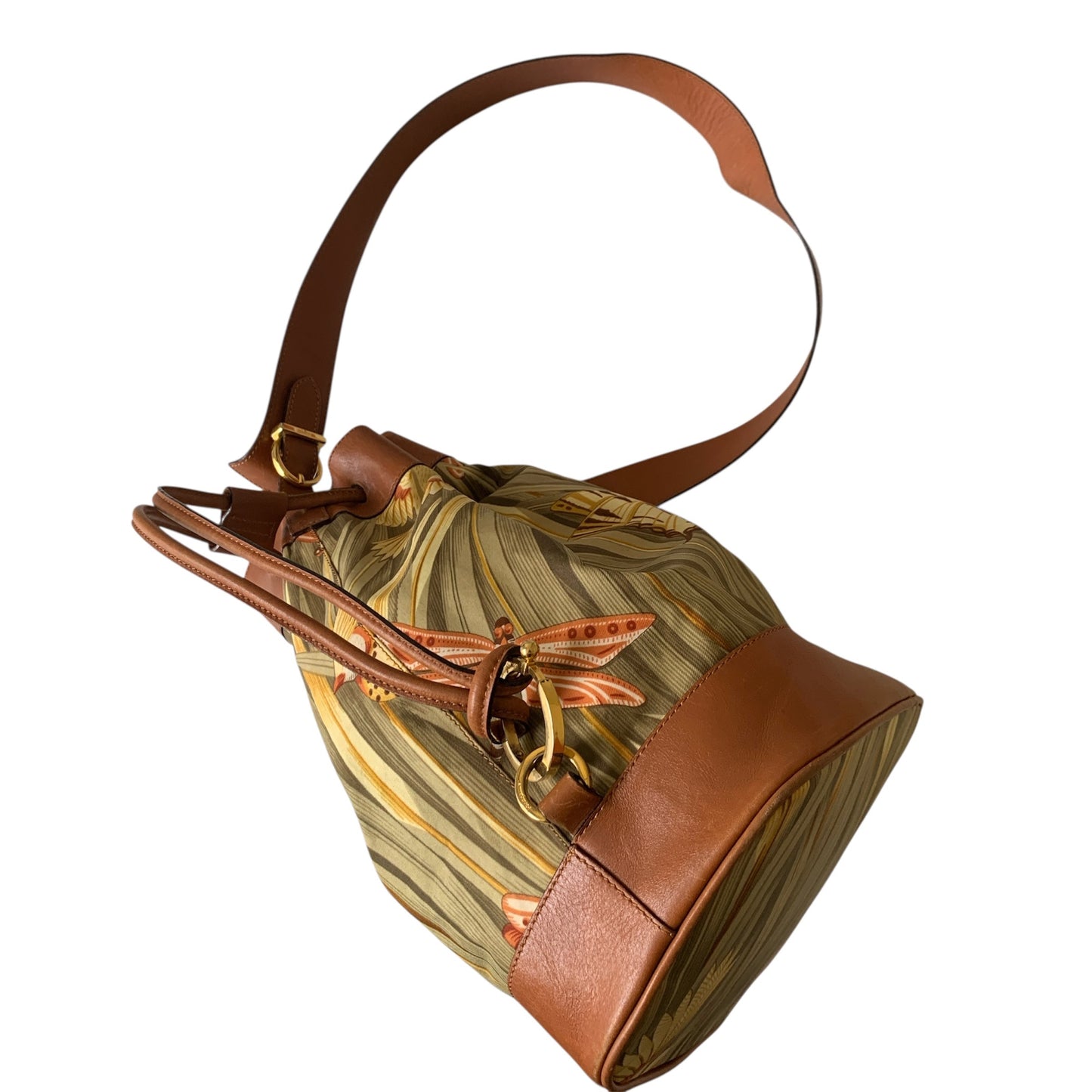 Salvatore Ferragamo floral bucket shoulder crossbody Bag authentic with COA