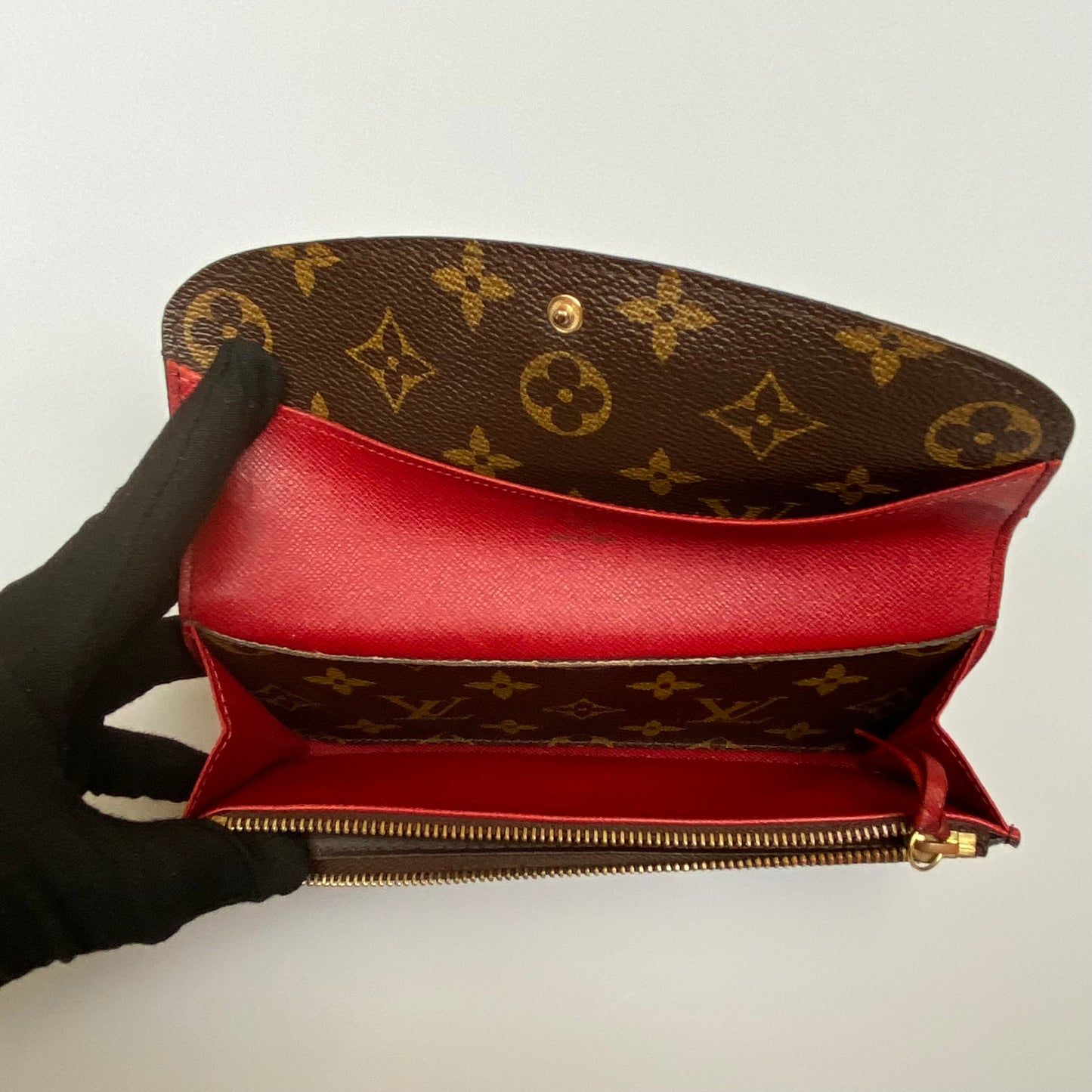 Louis Vuitton monogram long wallet CA0151 Authentic with COA 7.4x4