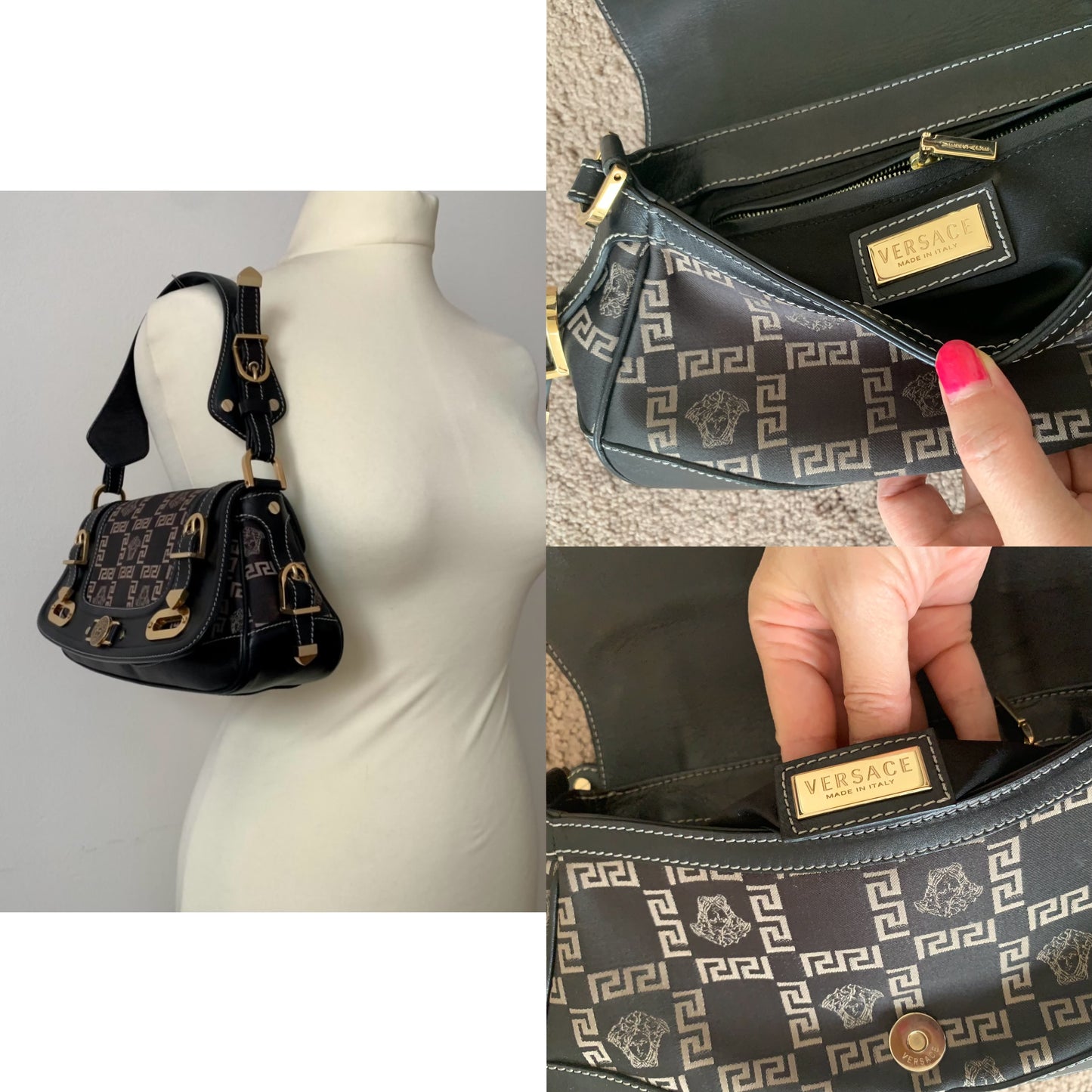 Authentic rare Versace women’s vintage medusa handbag