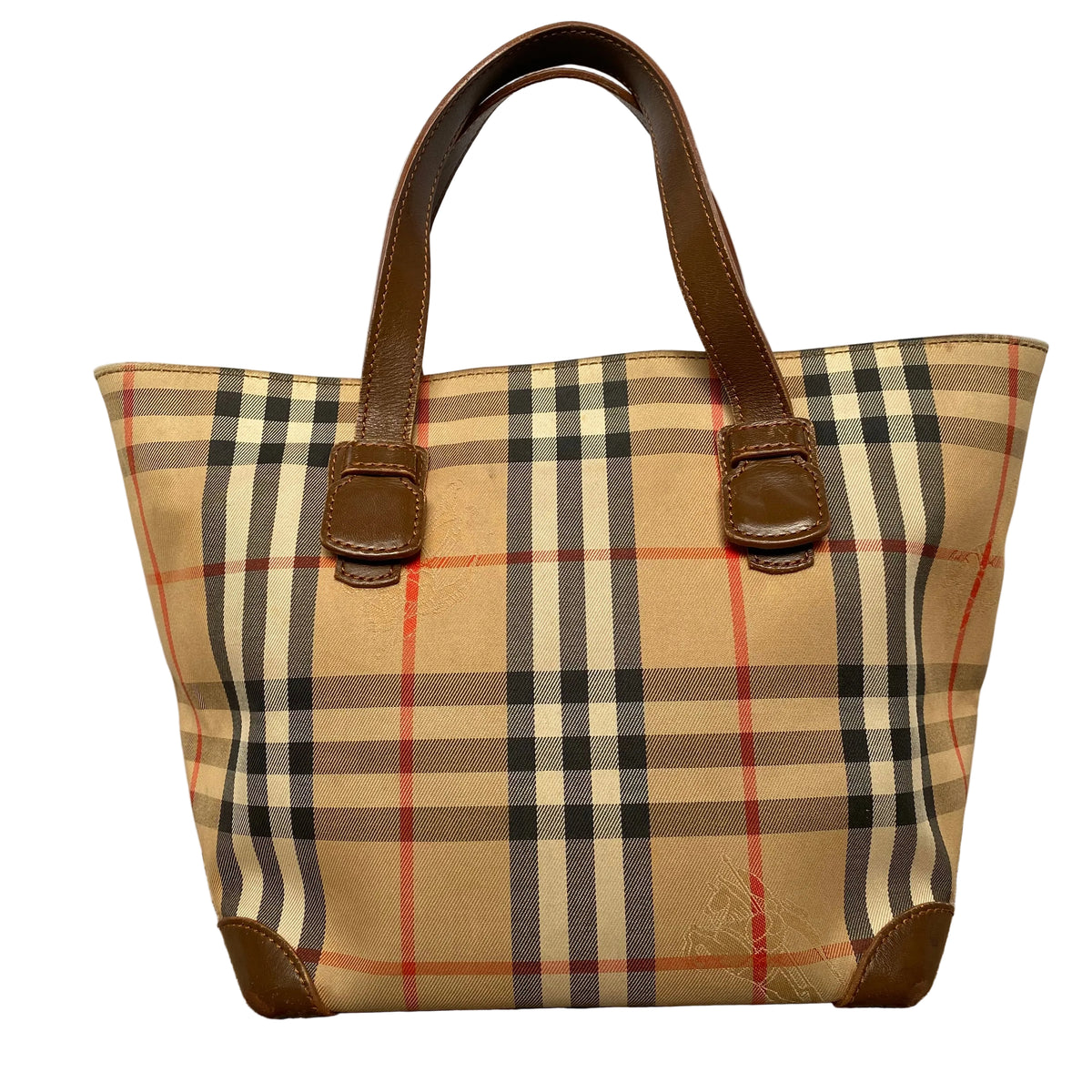Burberry vintage classic check tote bag Authentic with COA 13.1x8x6.3