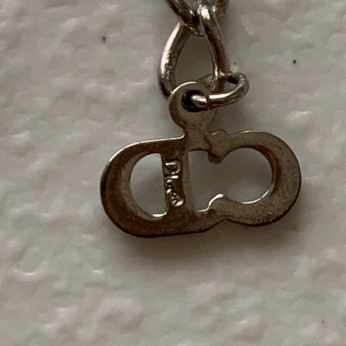 Dior Necklace CD logo pendant adjustable length Authentic with COA