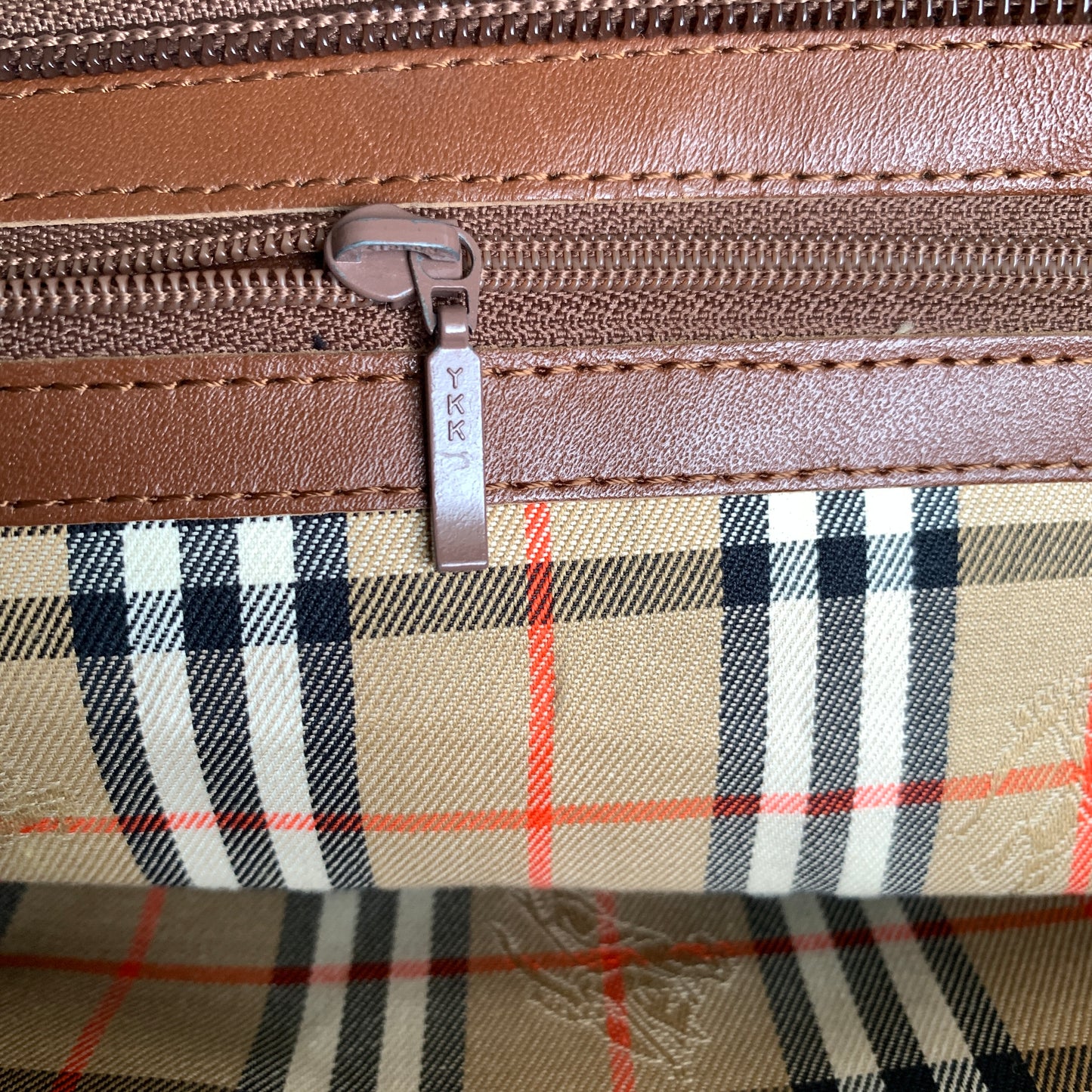 Burberry vintage brown leather clutch bag Authentic with COA 10.7x7.6