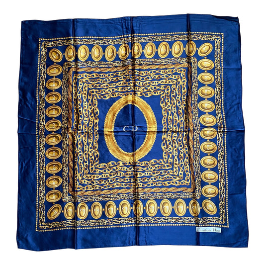 Dior large square silk Scarf Authentic with coa 33.5 inch
