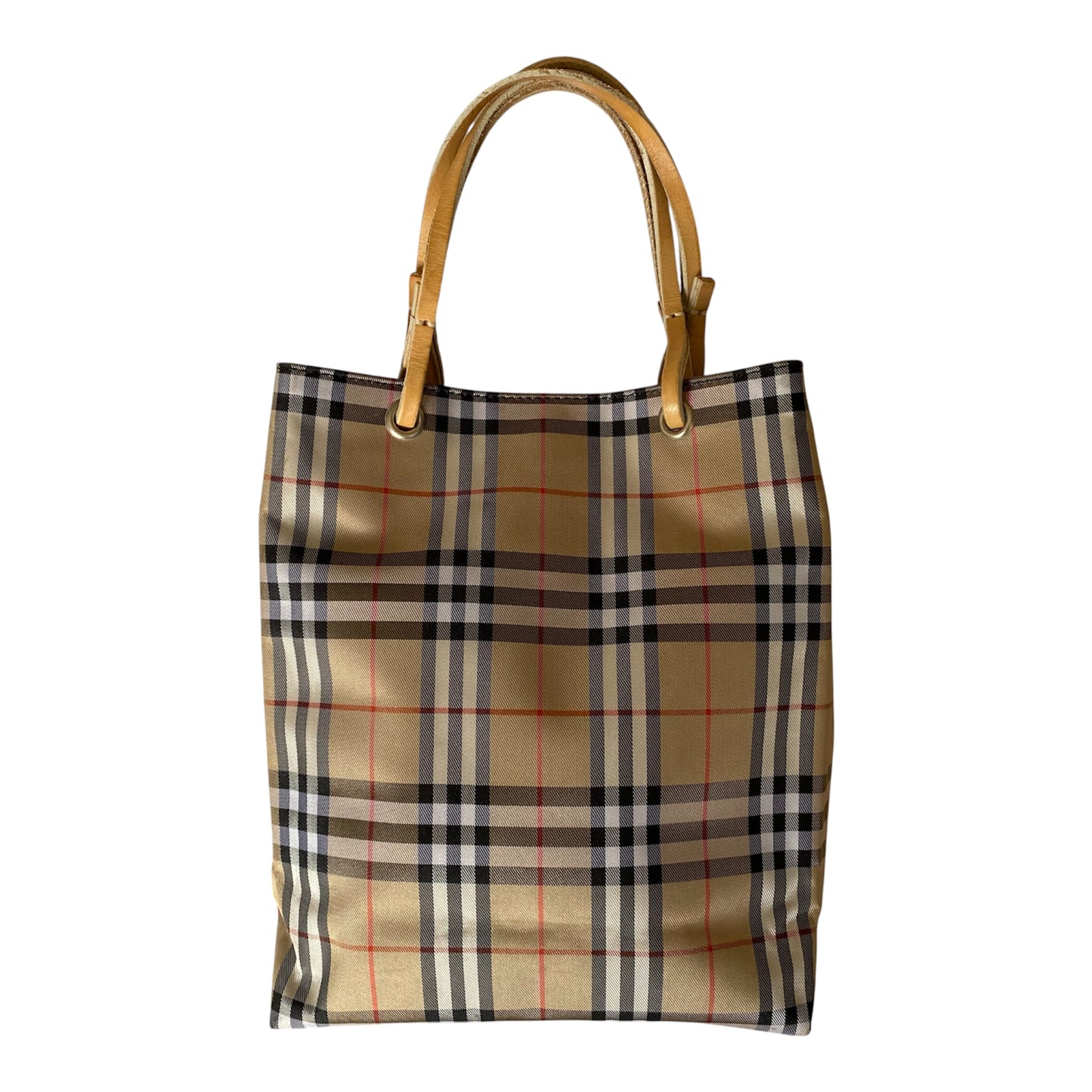 Burberry classic check tote bag purse Authentic with COA