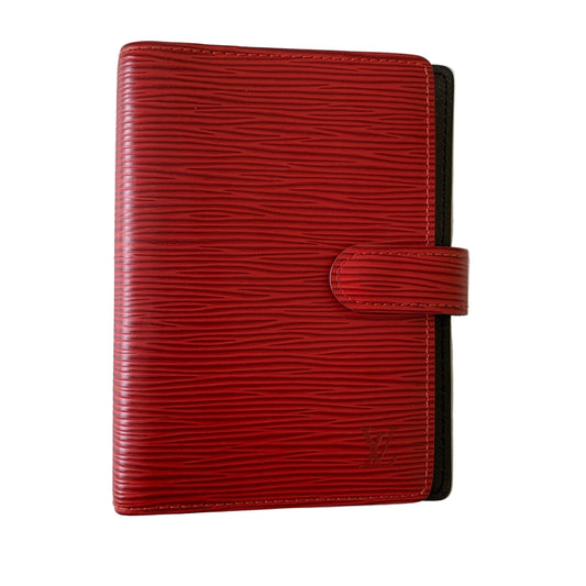 Louis Vuitton red Epi leather agenda CA0978 authentic with COA 5.8x4.4