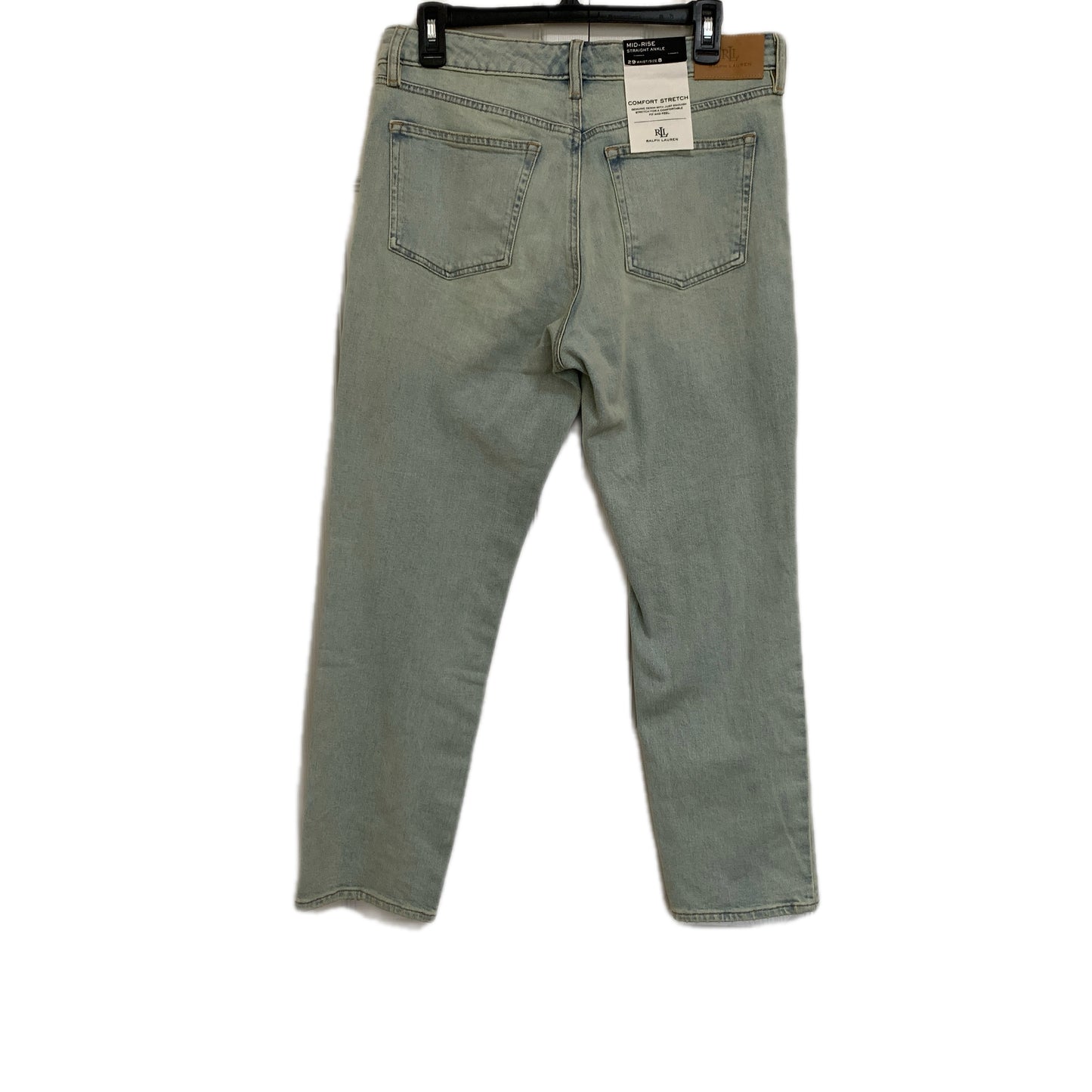 Lauren Ralph Lauren women’s NWT mid rise straight ankle blue jeans size 8