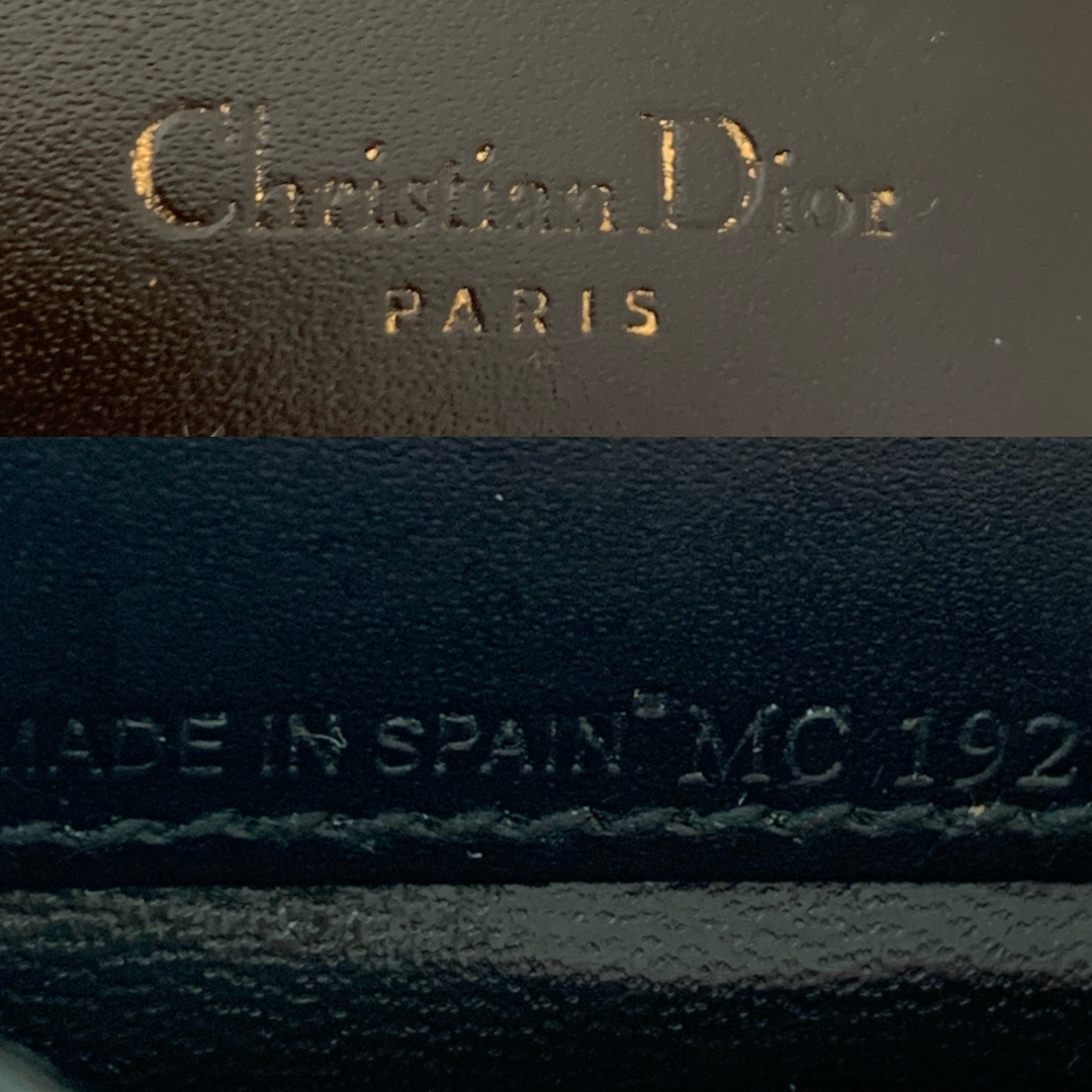Christian Dior CD logo Men’s bifold wallet black leather Authentic with COA