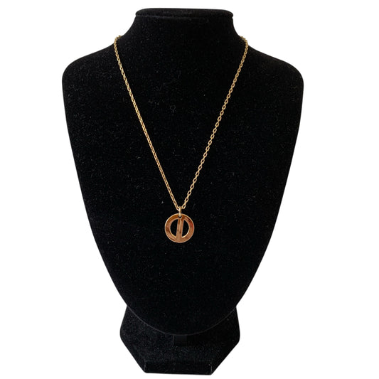 Christian Dior CD logo Necklace gold plated authentic with COA