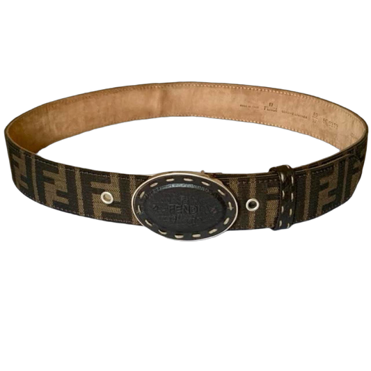 Authentic FENDI zucca monogram belt