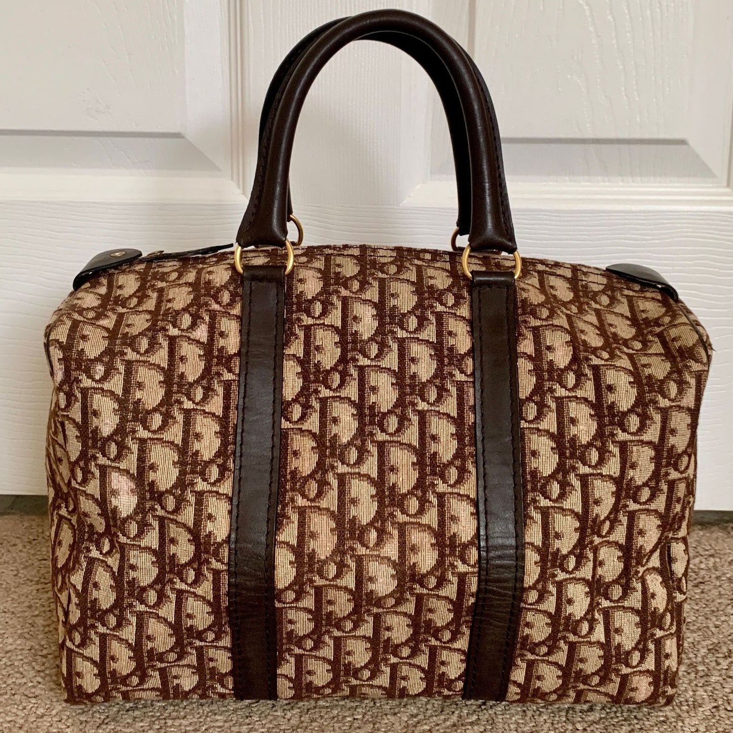 D1008 Christian Dior trotter bowling bag