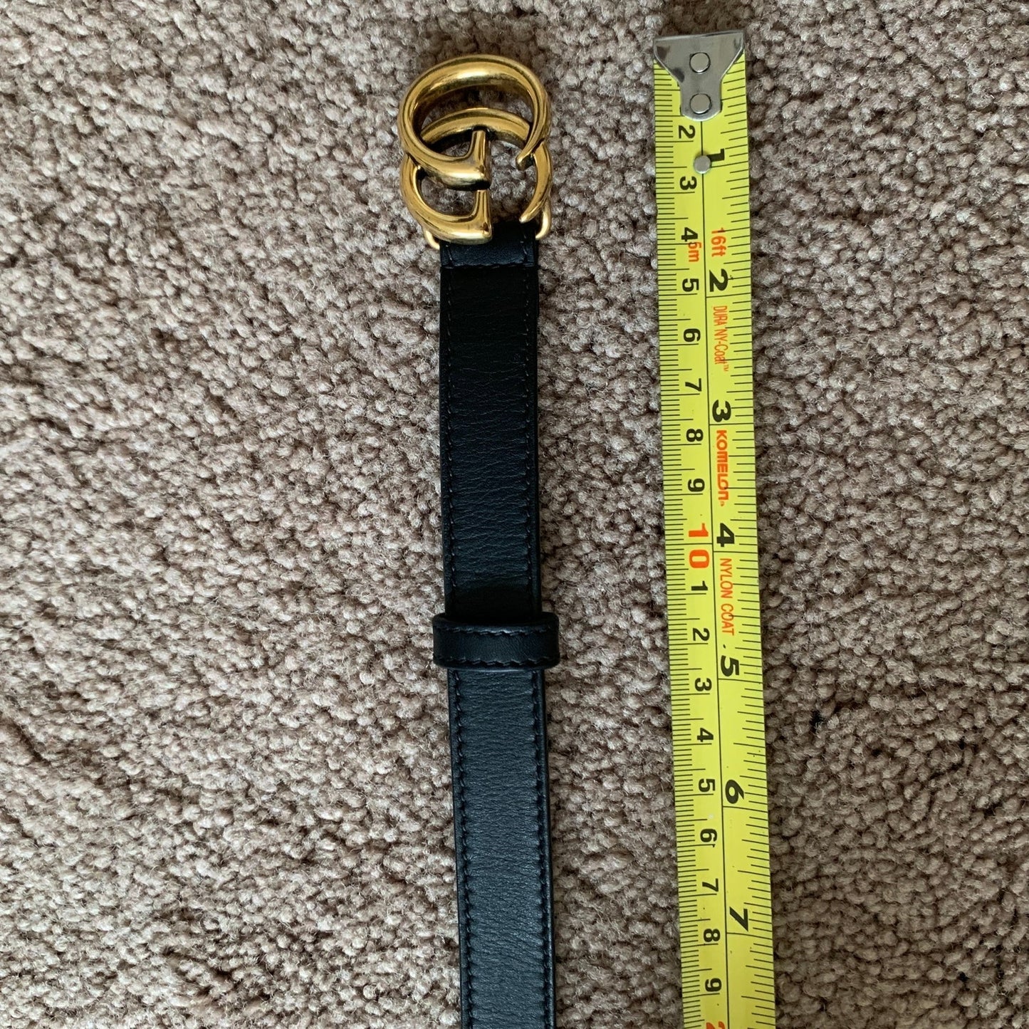 G1026 Gucci GG marmont black leather belt size 36