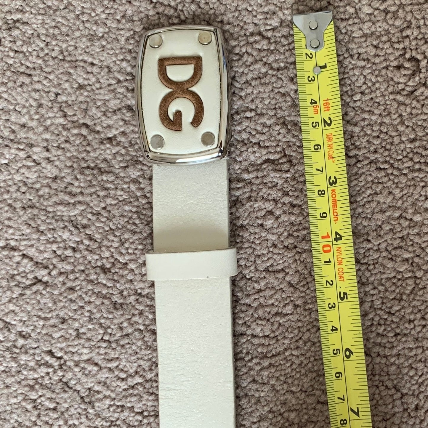 DG1021 Dolce & Gabbana unisex women's men's ivory leather belt