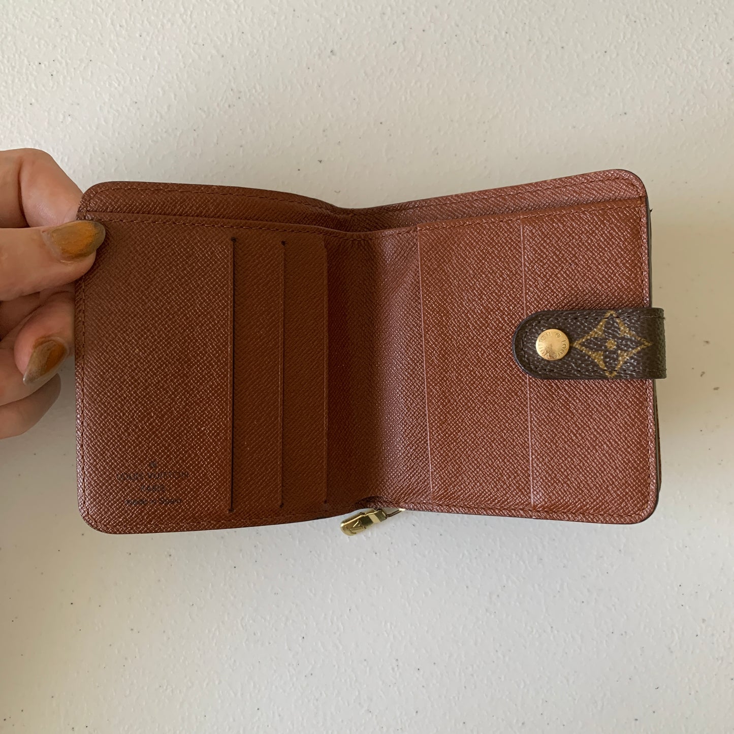 Louis Vuitton monogram compact Wallet CA1021 authentic with COA
