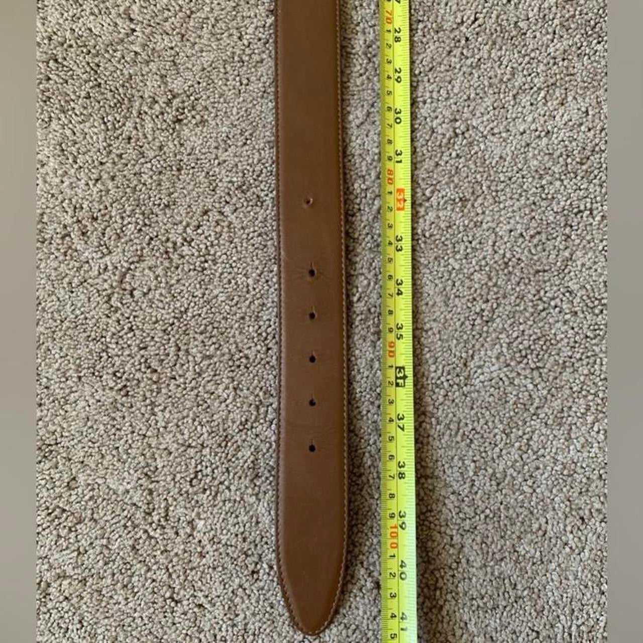 Authentic Dolce & Gabbana first line unisex brown leather belt with silver and gold toned buckle 95 cm/38 inch