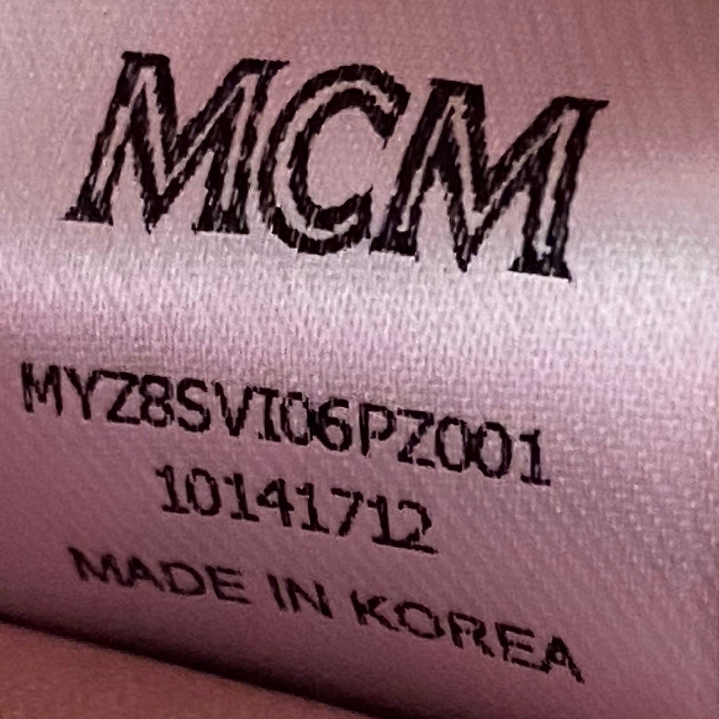MCM pink key coin pouch authentic with COA box dusty