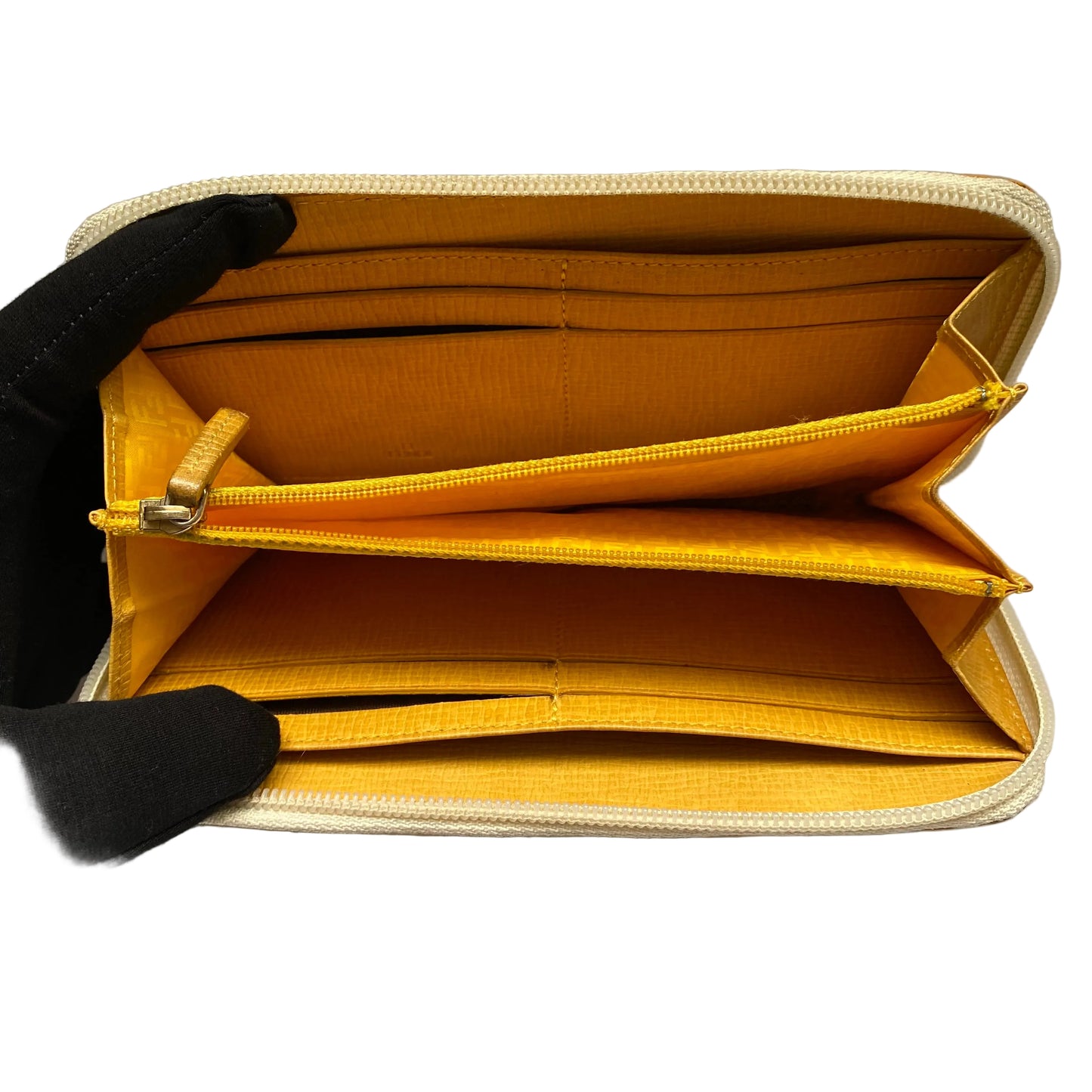 Fendi FF monogram zip around long wallet authentic with coa
