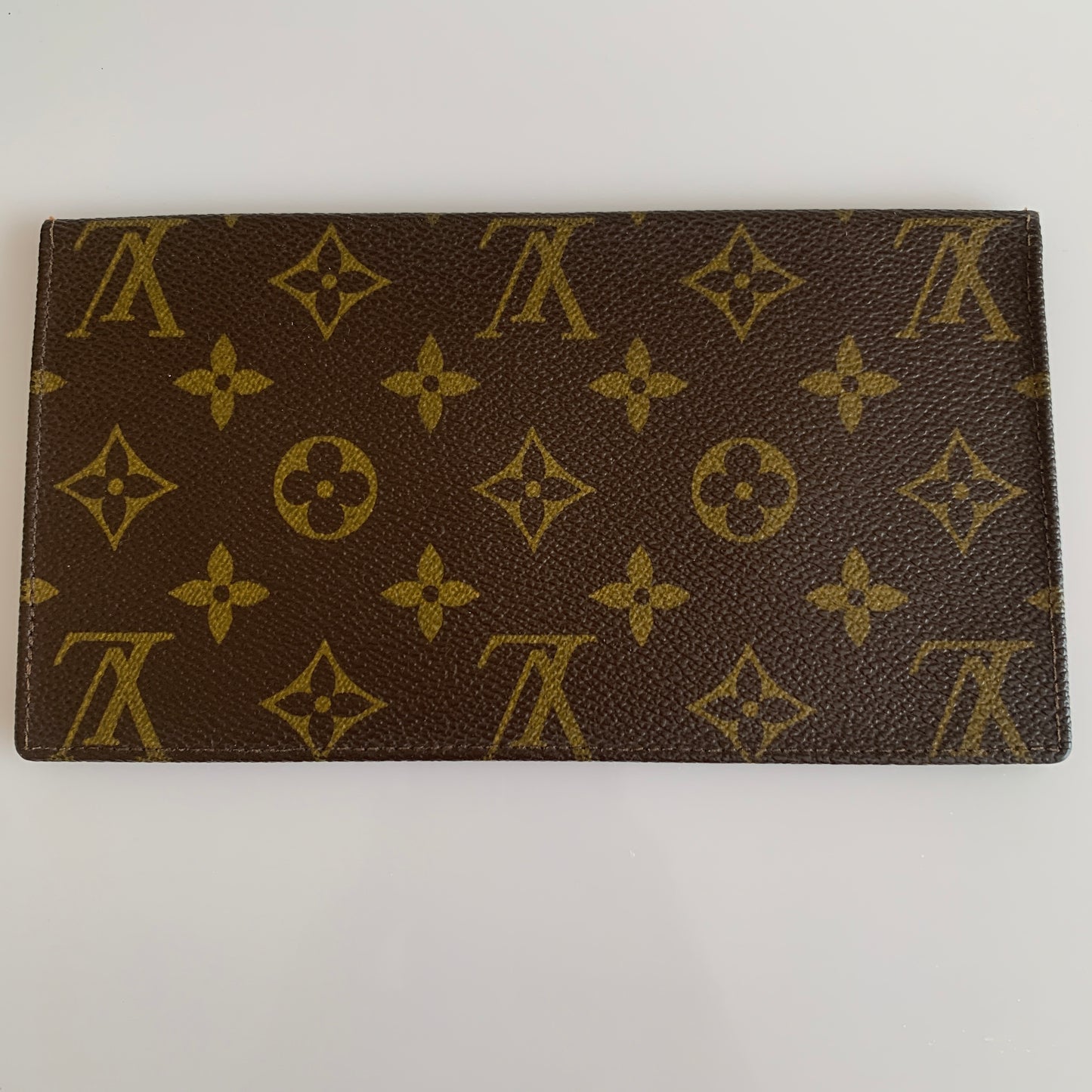 Louis Vuitton monogram check book passport holder 824 leather authentic with COA