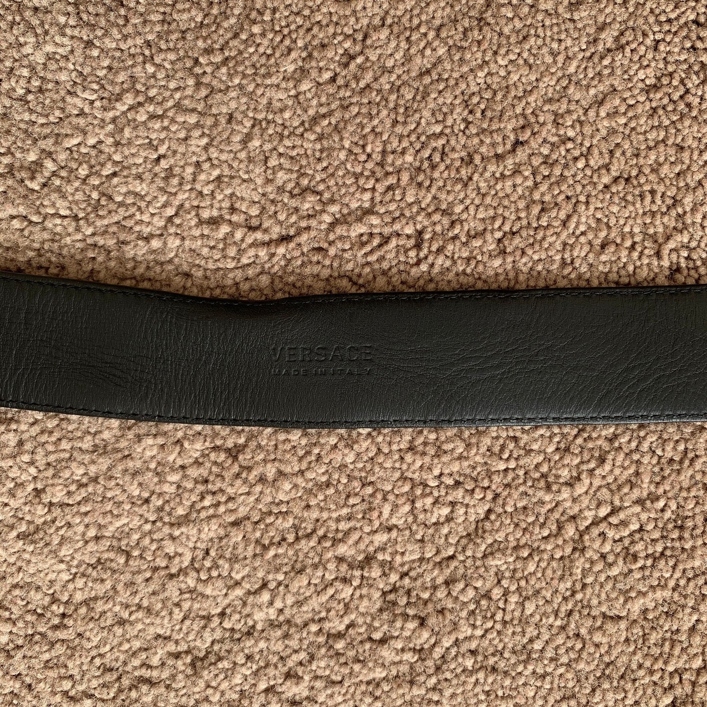 V1011 Versace unisex medusa black leather belt size 38 inches