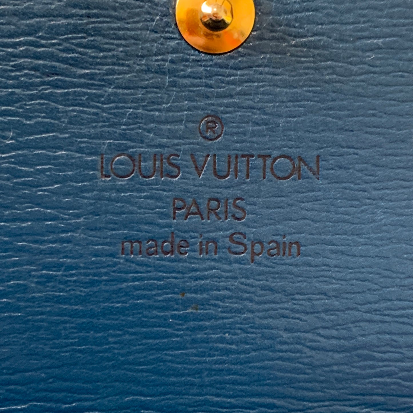 Louis Vuitton epi leather blue long wallet CA0972authentic with COA