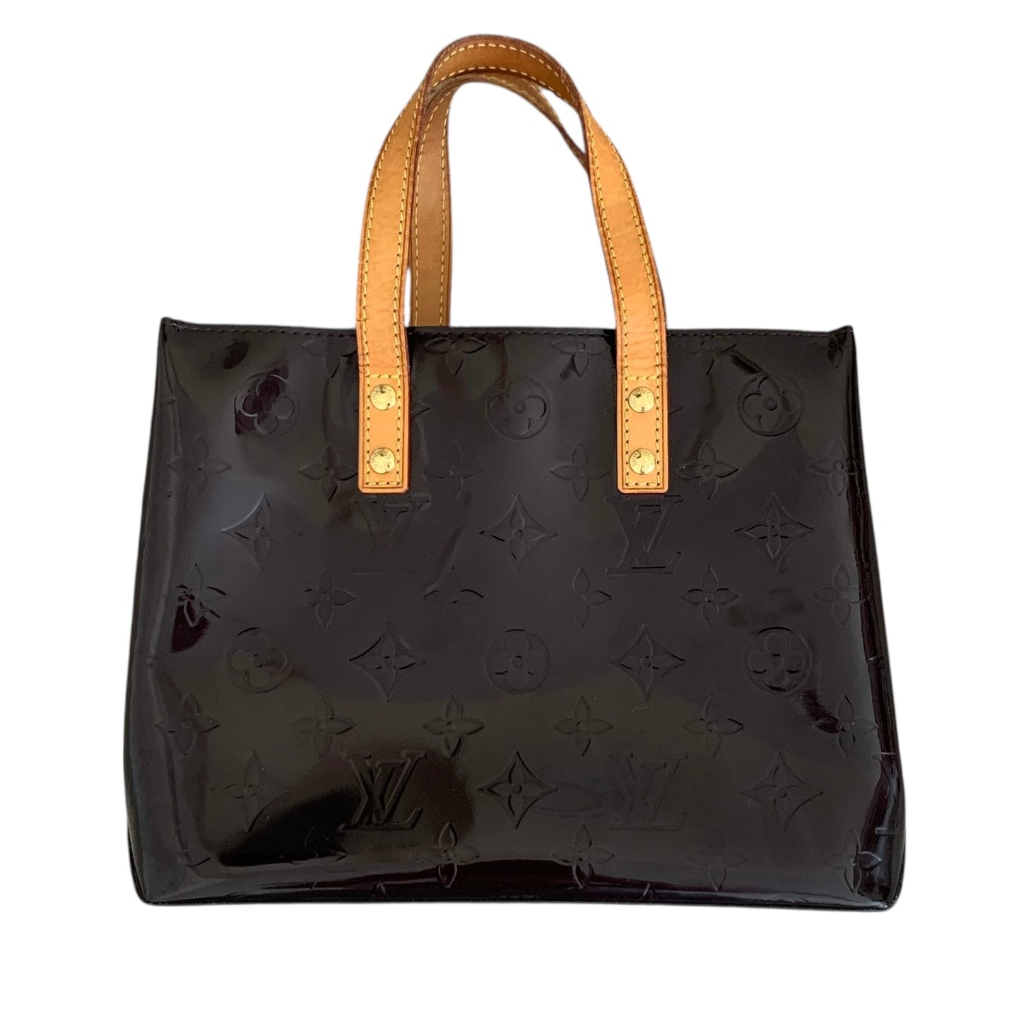 Louis Vuitton monogram vernis patent leather bag Reade amarante authentic with