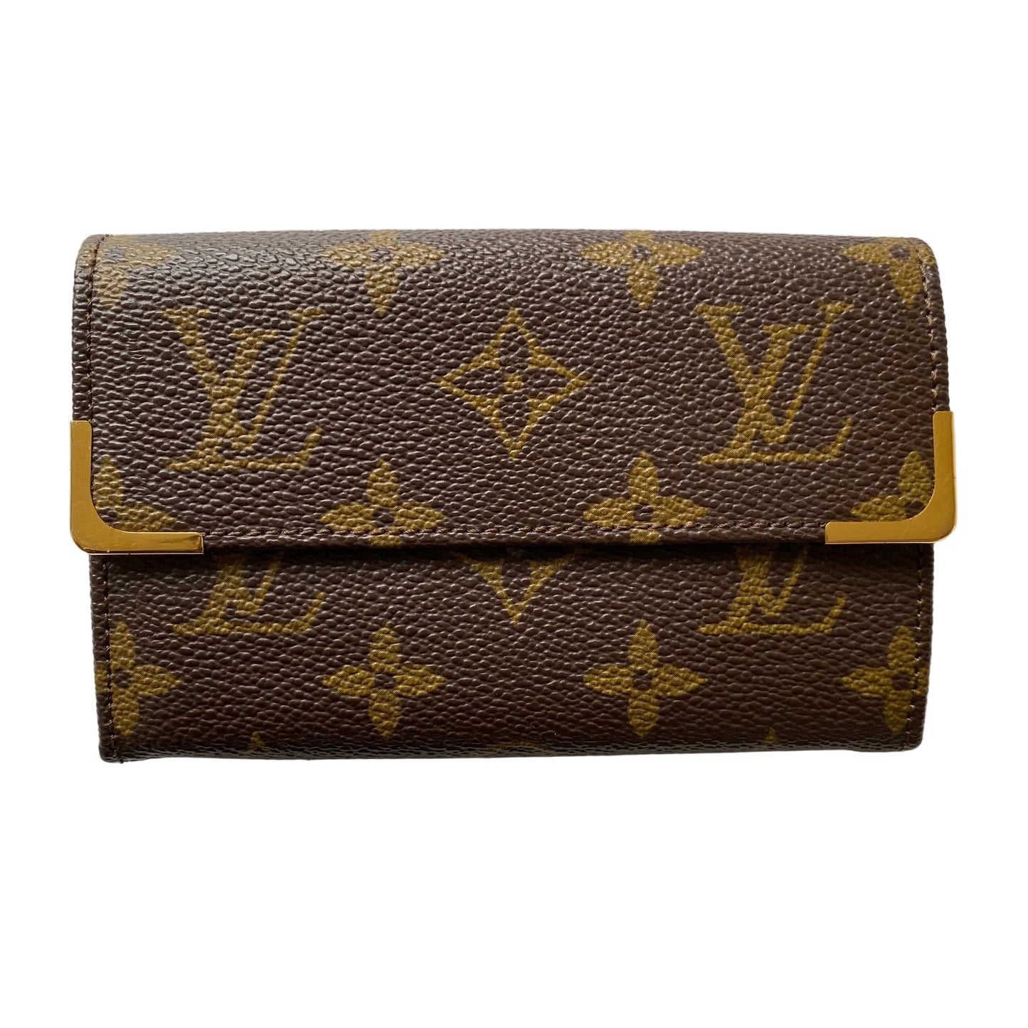 Louis Vuitton monogram compact wallet 874RA Authentic with COA 5.1x3.3