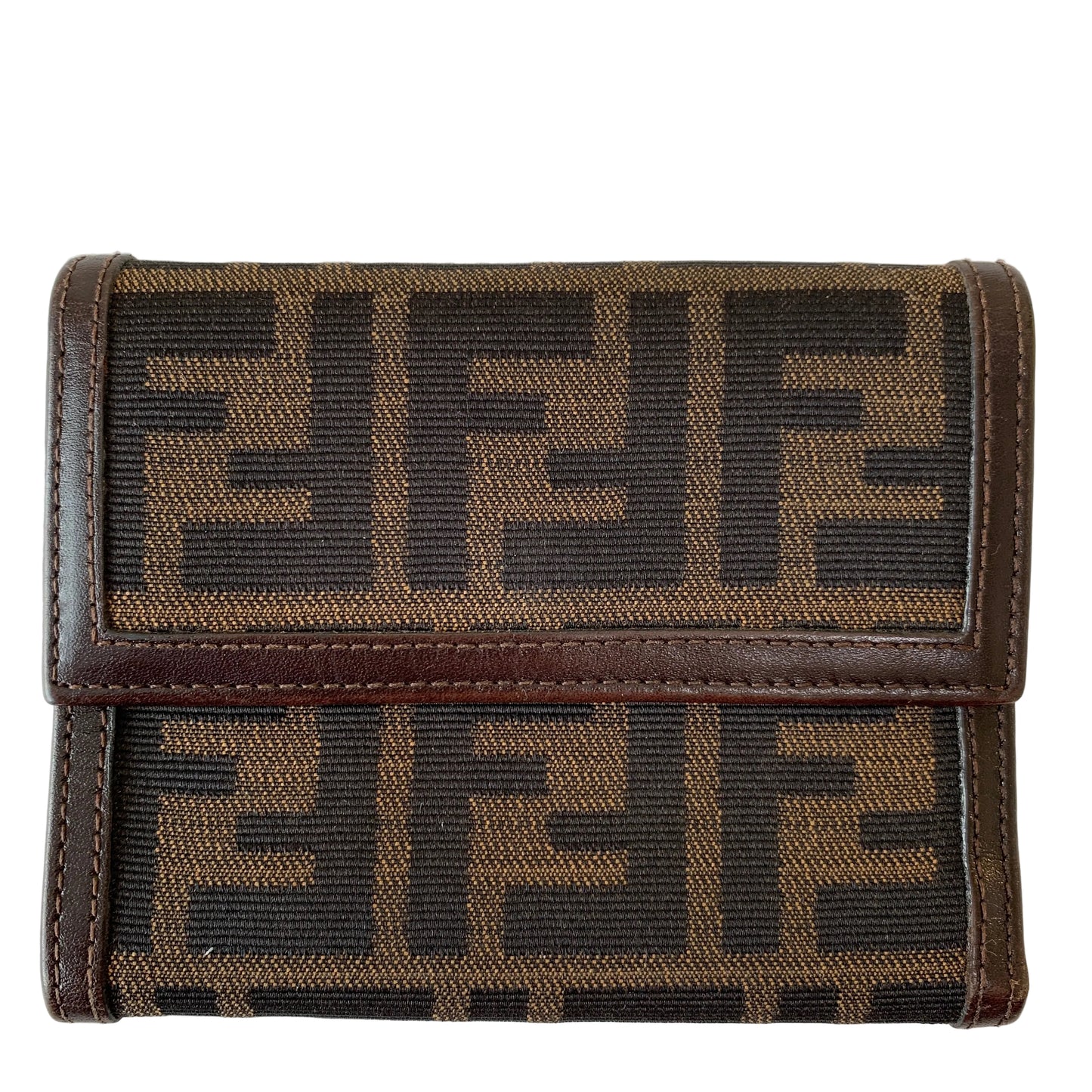 Fendi zucca monogram trifold Wallet authentic with COA