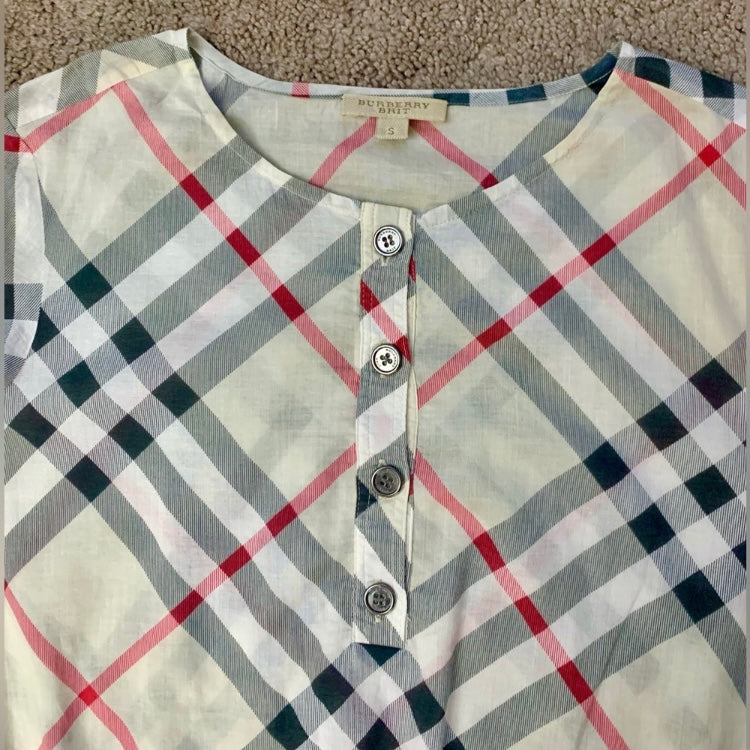 Authentic Burberry iconic cotton check dress like new size S for spring summer