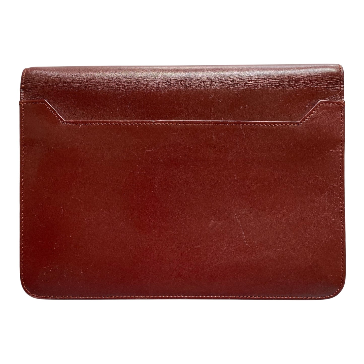 Cartier  burgundy leather Clutch bag Authentic with COA