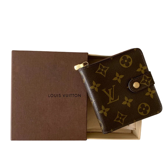 Louis Vuitton monogram compact Wallet CA0034 Authentic with COA box