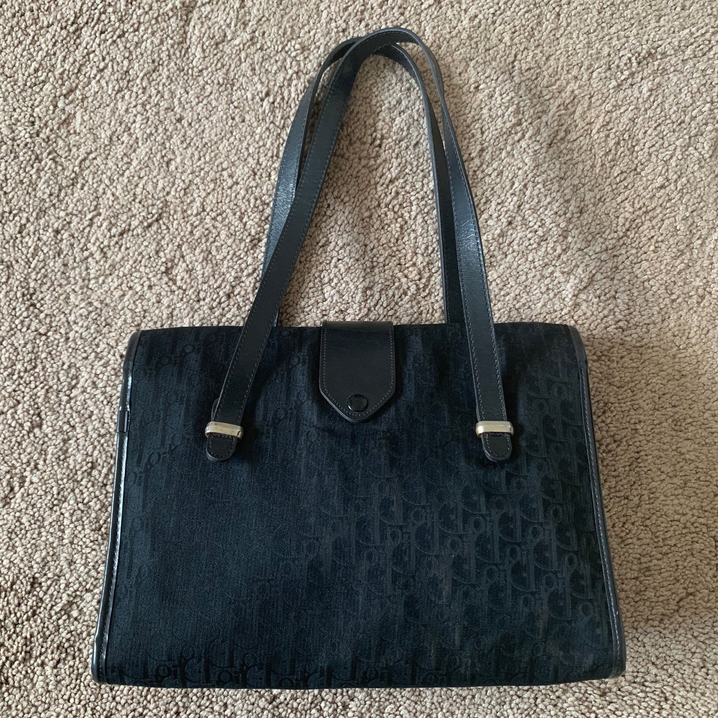 Christian Dior Trotter black canvas bag