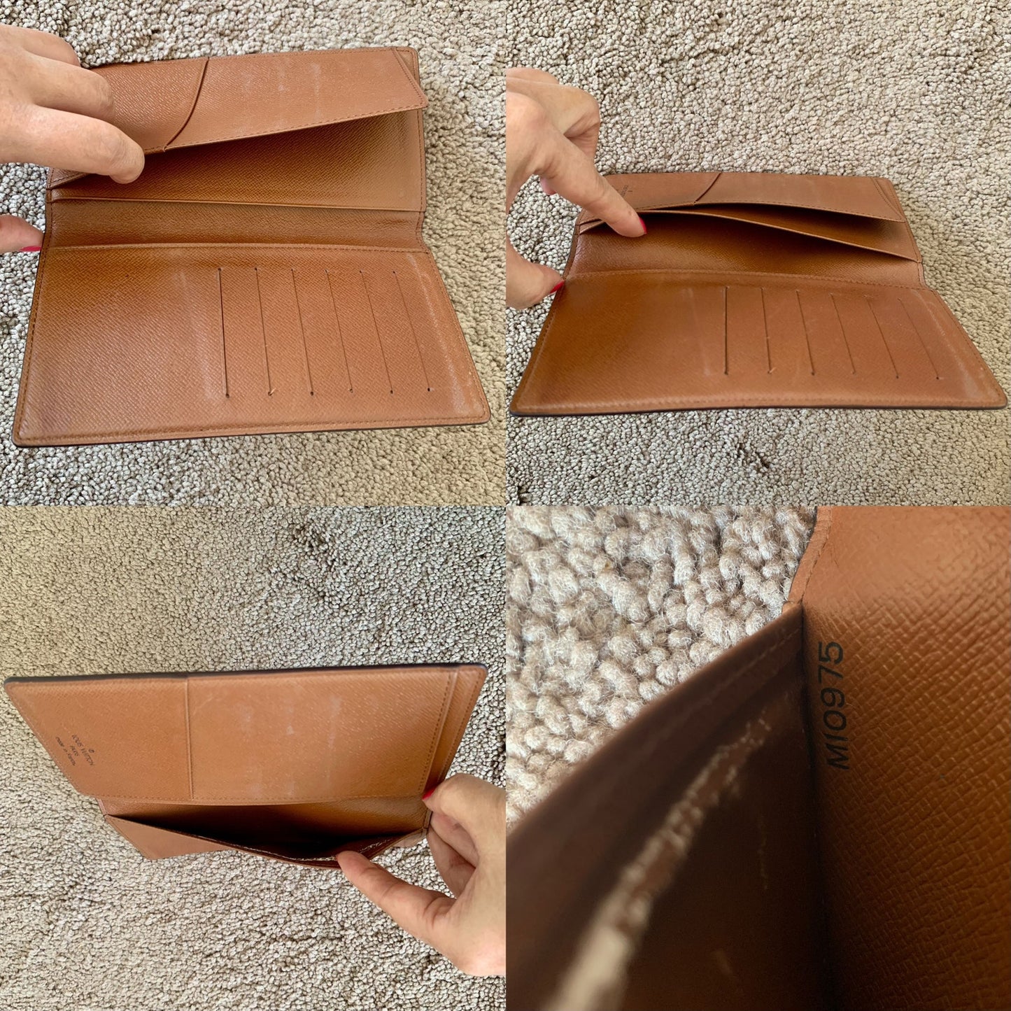 LV1040 Louis Vuitton men's monogram long card holder wallet