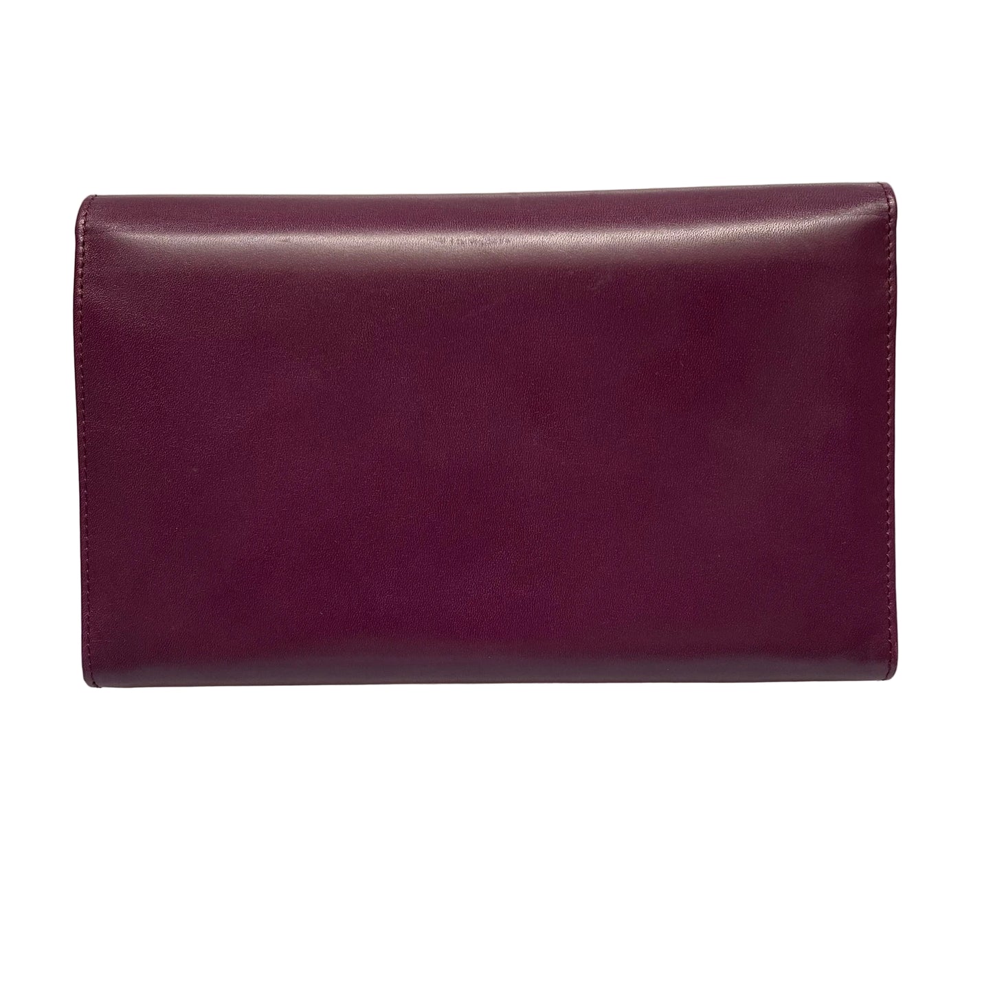 PRADA triangle logo purple leather wallet authentic with coa box card 7.2x4.2
