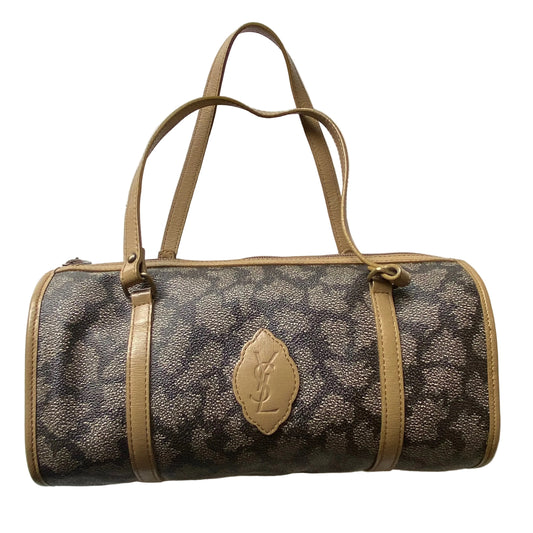 Yves Saint Laurent vintage giraffe barrel shoulder bag Authentic with COA 11.5x6x4.3